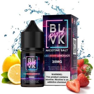BLVK 草莓檸檬煙油瓶身照、果香冰感鹽油設計包裝